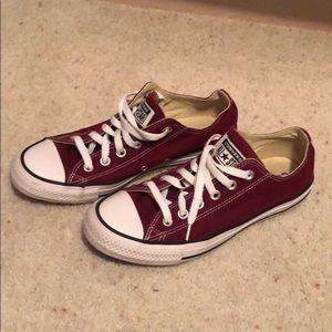 COPY - Maroon all-star converse low tops